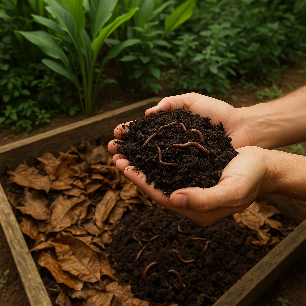Leaf weste vermicompost