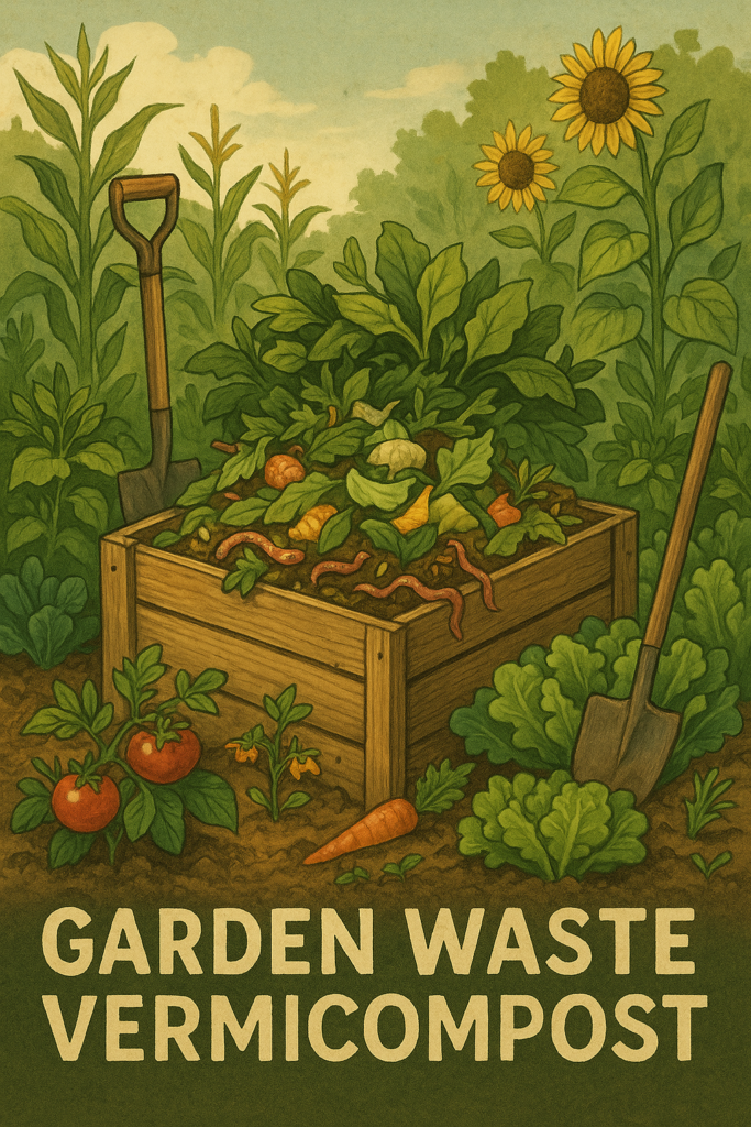 Garden waste vermicompost