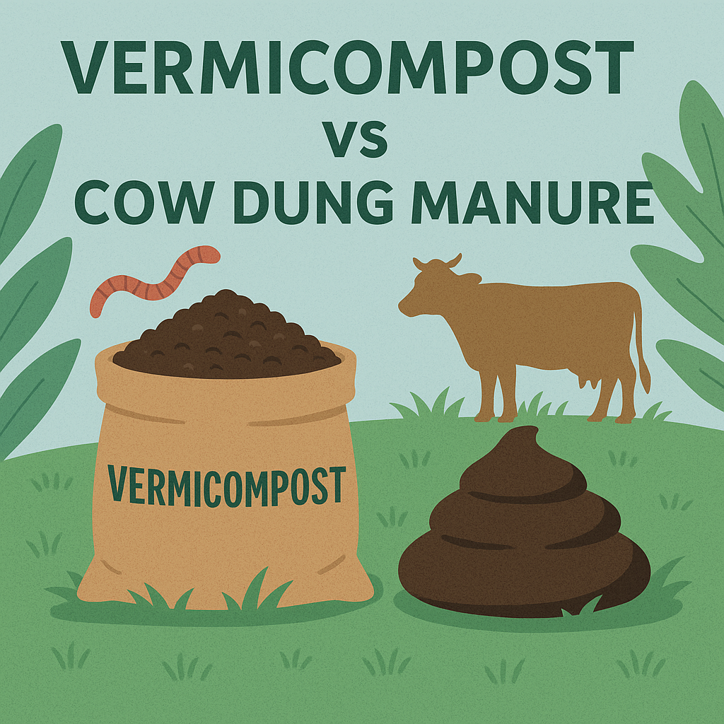 Vermicompost vs cow dung manure