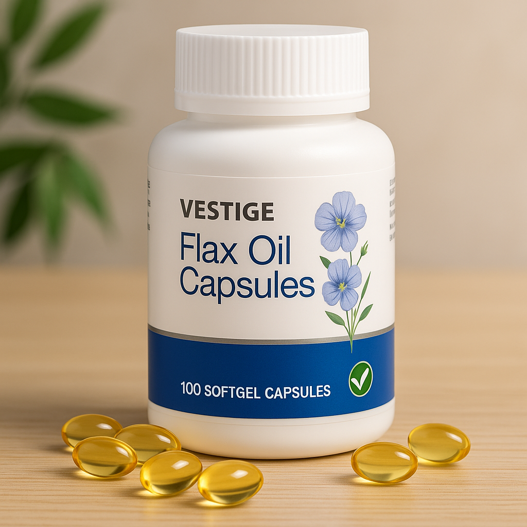 Flax oil capsules vestige